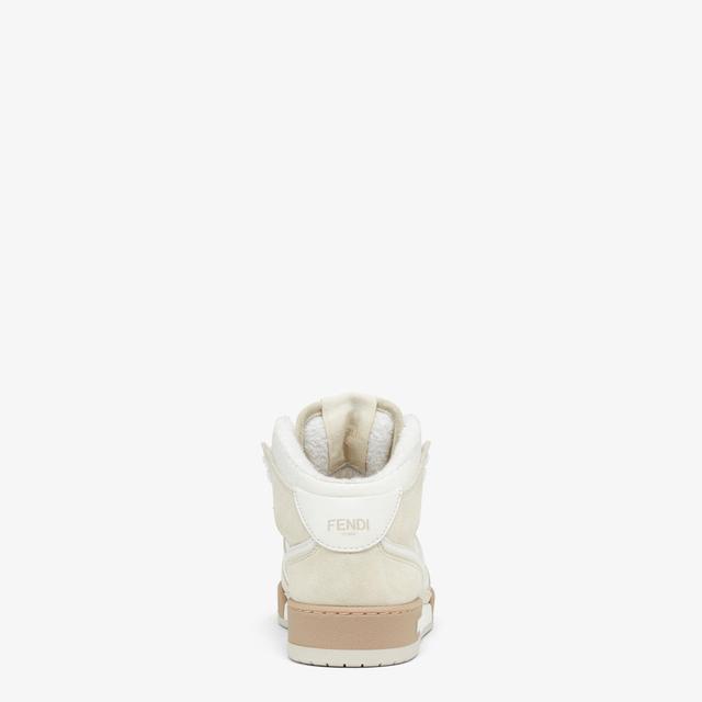 Fendi MatchWhite leather high-tops Product Image