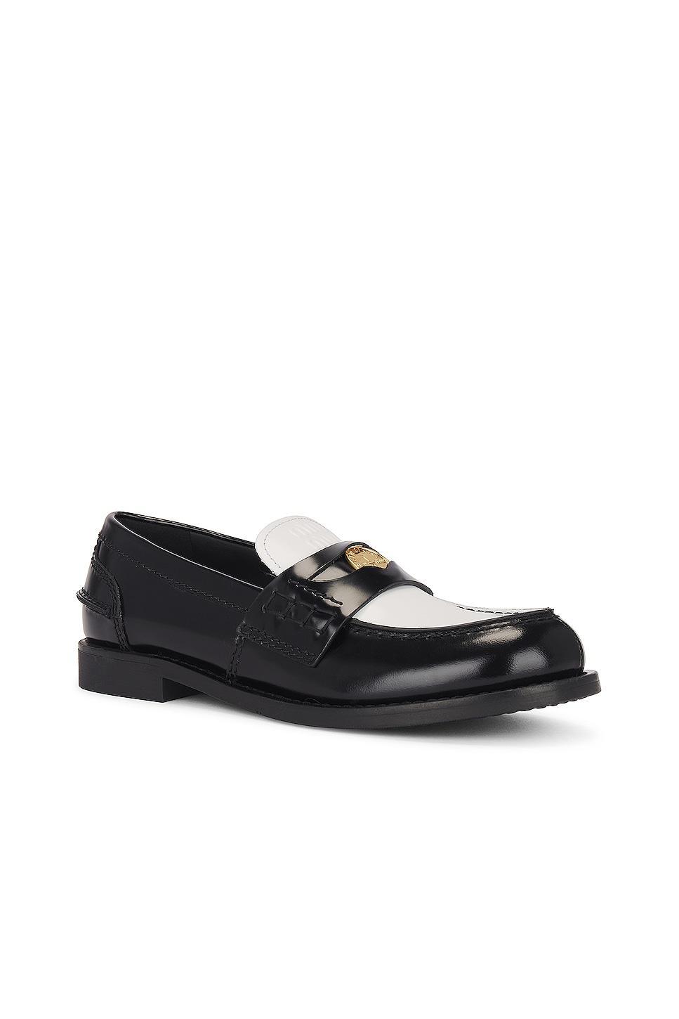 Miu Miu Womens Color Block Penny Loafers Product Image