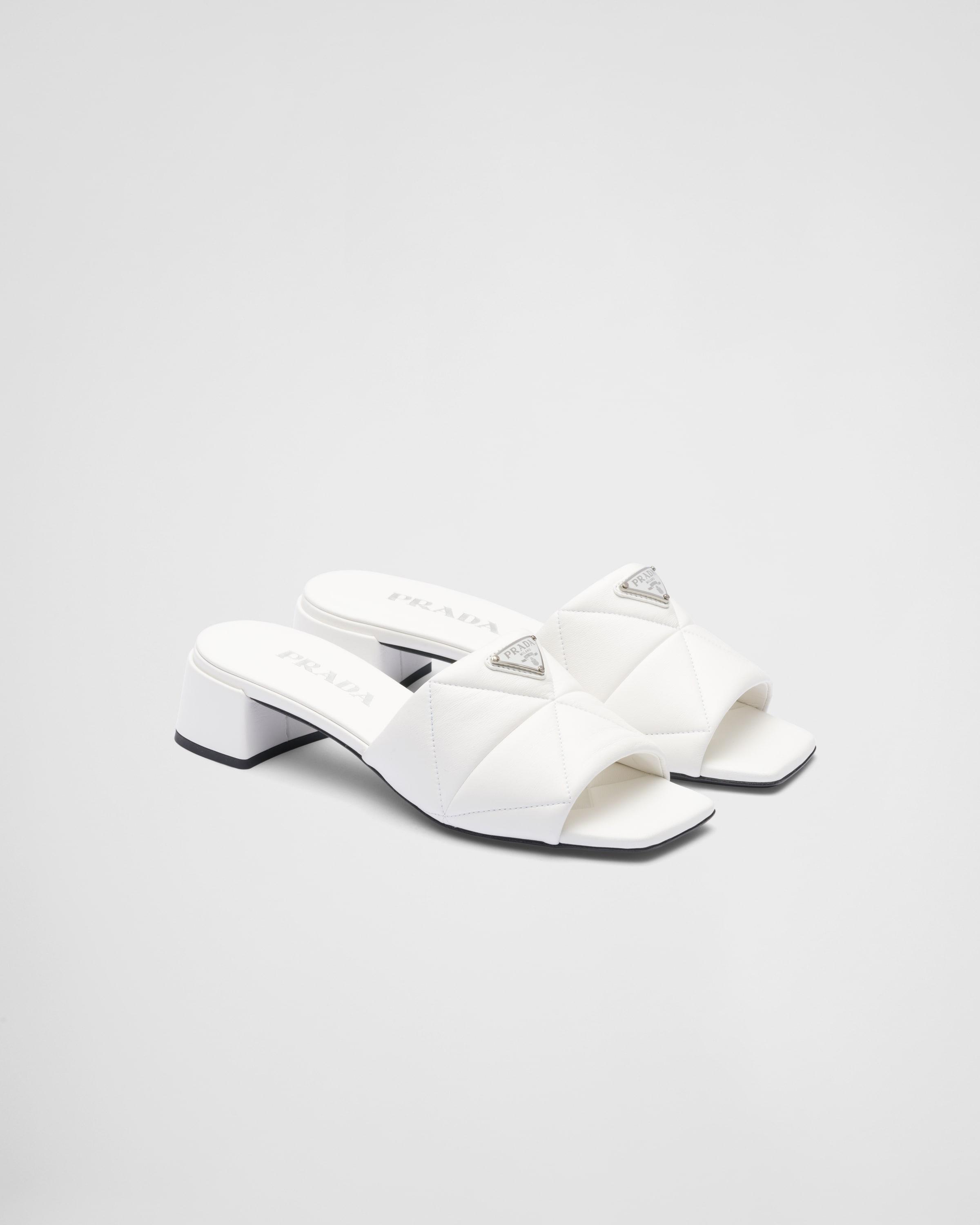 Quilted nappa leather slides Product Image