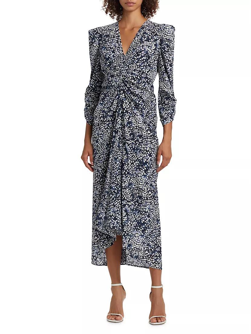 Albini Printed Silk Midi-Dress Product Image