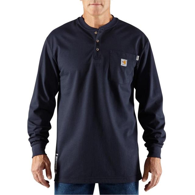 Carhartt 100237 Big and Tall Flame-Resistant Force® Cotton Henley Shirt - Long Sleeve, Factory Seconds Product Image