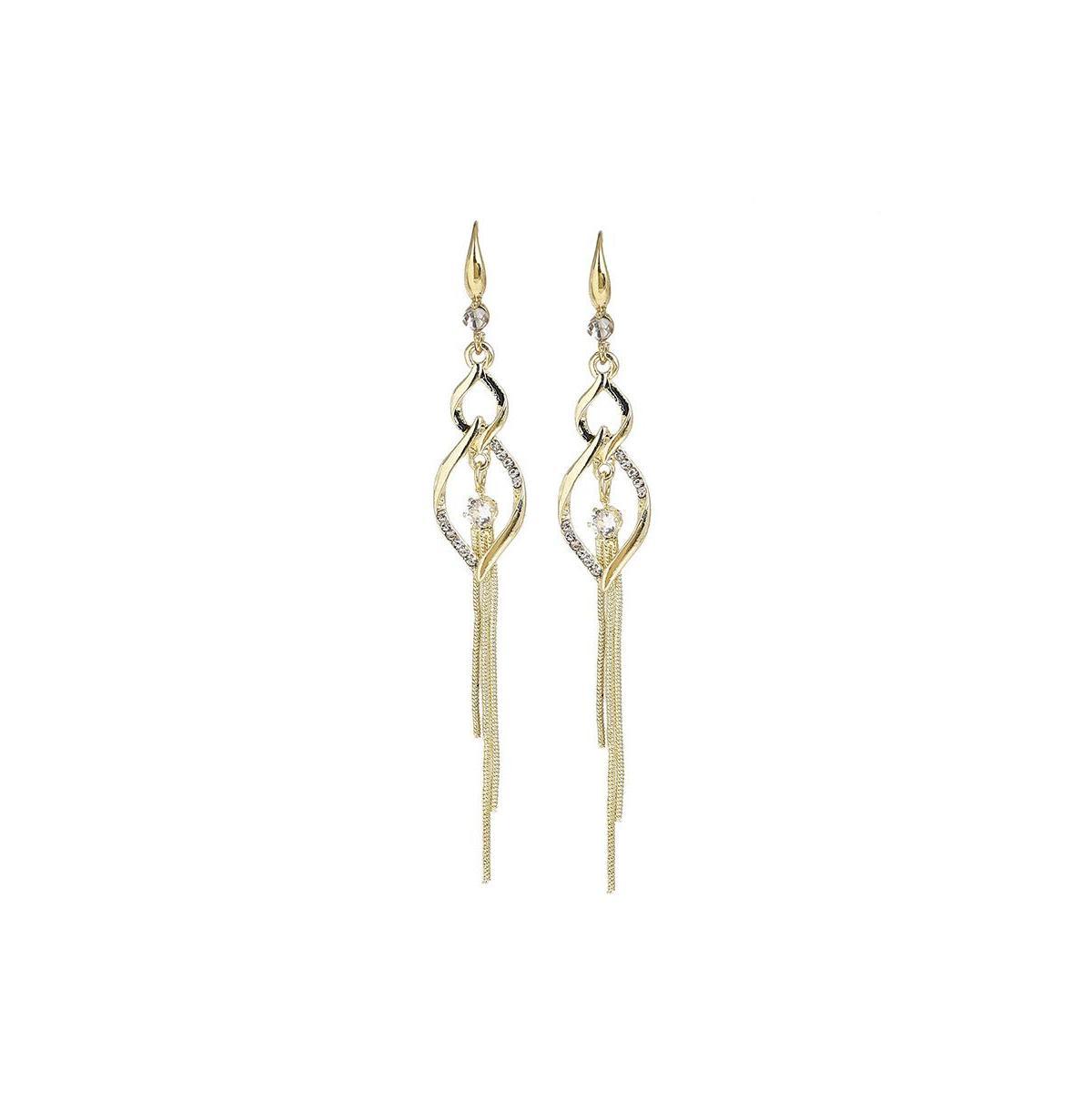 Sohi Womens Silver Sleek Drop Earrings Product Image