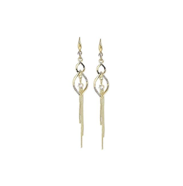 Sohi Womens Silver Sleek Drop Earrings Product Image