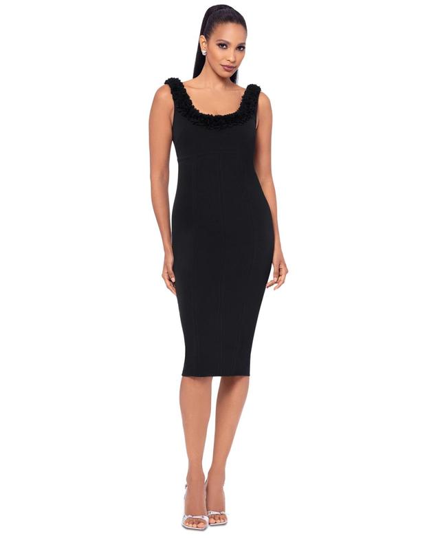 Betsy & Adam Womens Ruffled Sheath Dress Product Image