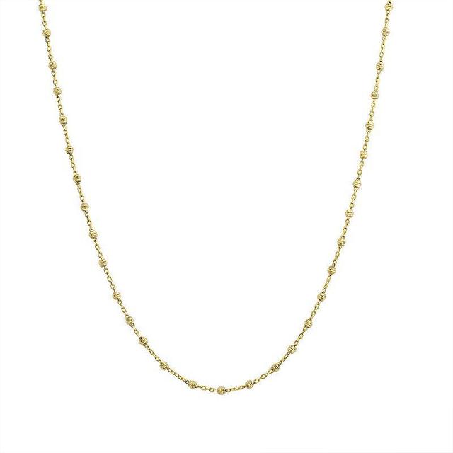 Forever 14K Beaded Station Necklace, Womens 14k Gold Product Image