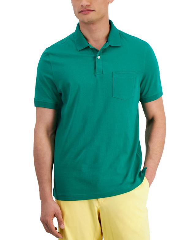 Club Room Mens Solid Jersey Polo with Pocket, Created for Macys Product Image