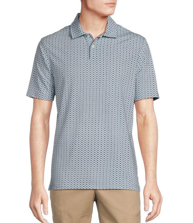 Cremieux Blue Label Slim Fit Printed Jersey Short Sleeve Polo Shirt Product Image