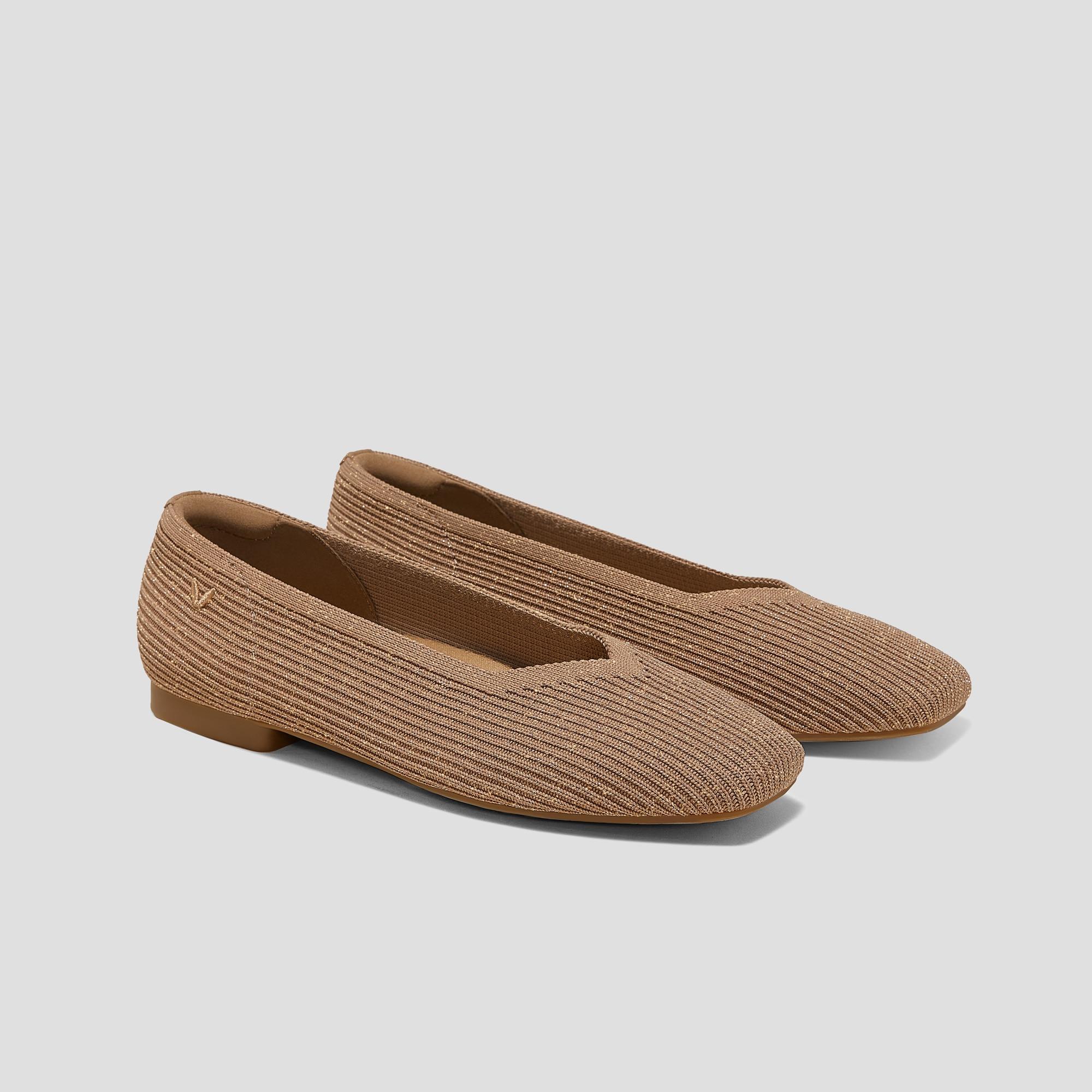 Square-Toe V-Cut Flats (Margot 2.0) Product Image