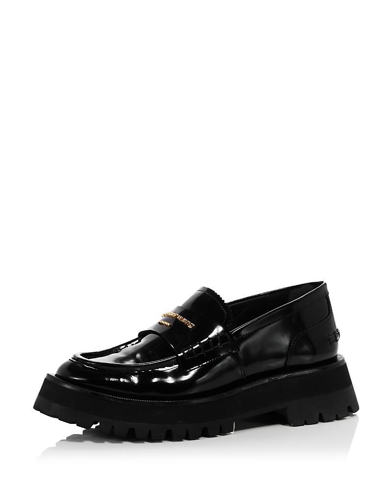 Womens Carter Box Leather Lug Loafers Product Image