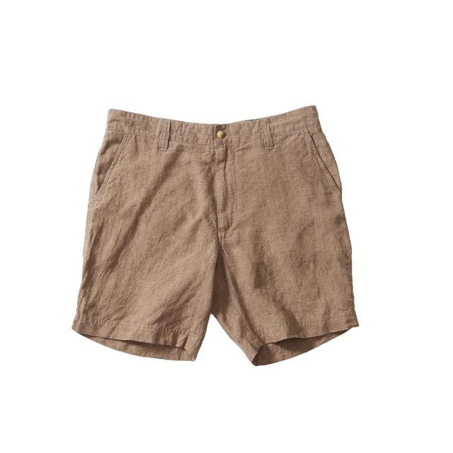 Aventura Washed Linen Shorts  - Tobacco Product Image