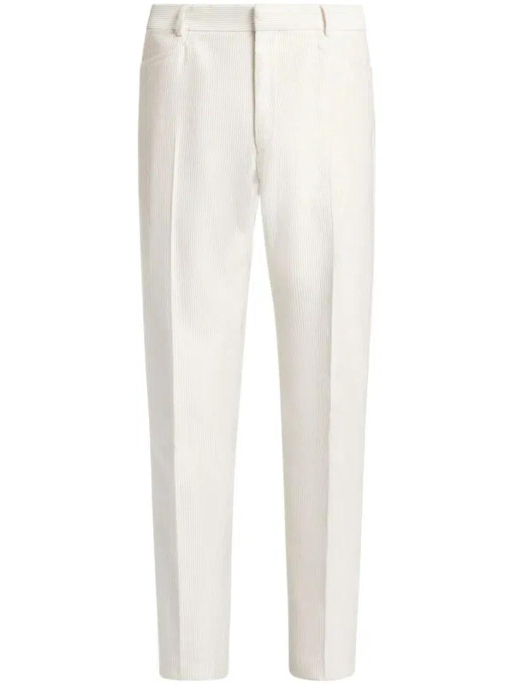 TOM FORD Ribbed Trousers In White Product Image