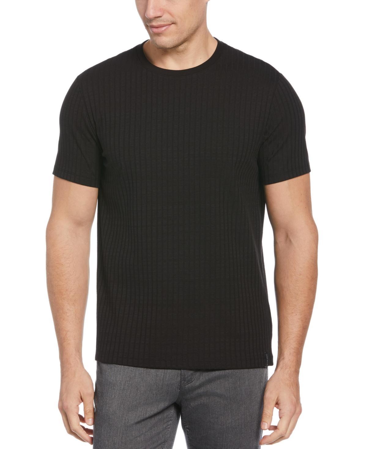 Perry Ellis Mens Rib Knit Crew Neck T-shirt Product Image