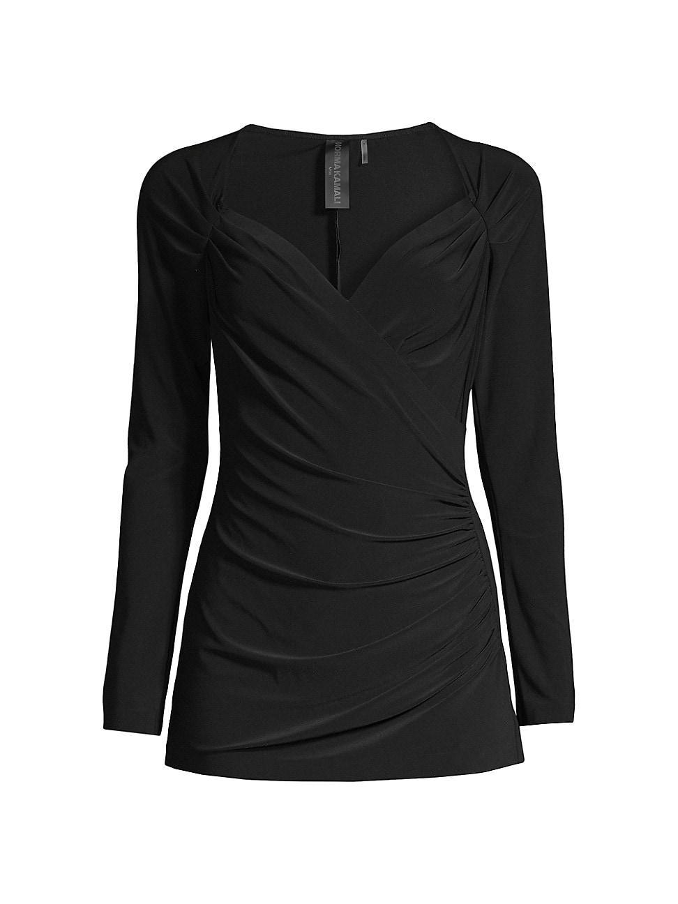 Womens Draped Sweetheart-Neck Top Product Image