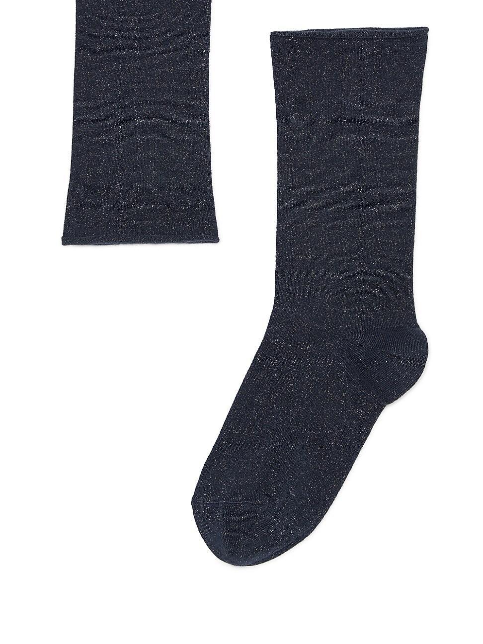 Womens Cashmere And Silk Sparkling Knit Socks Product Image