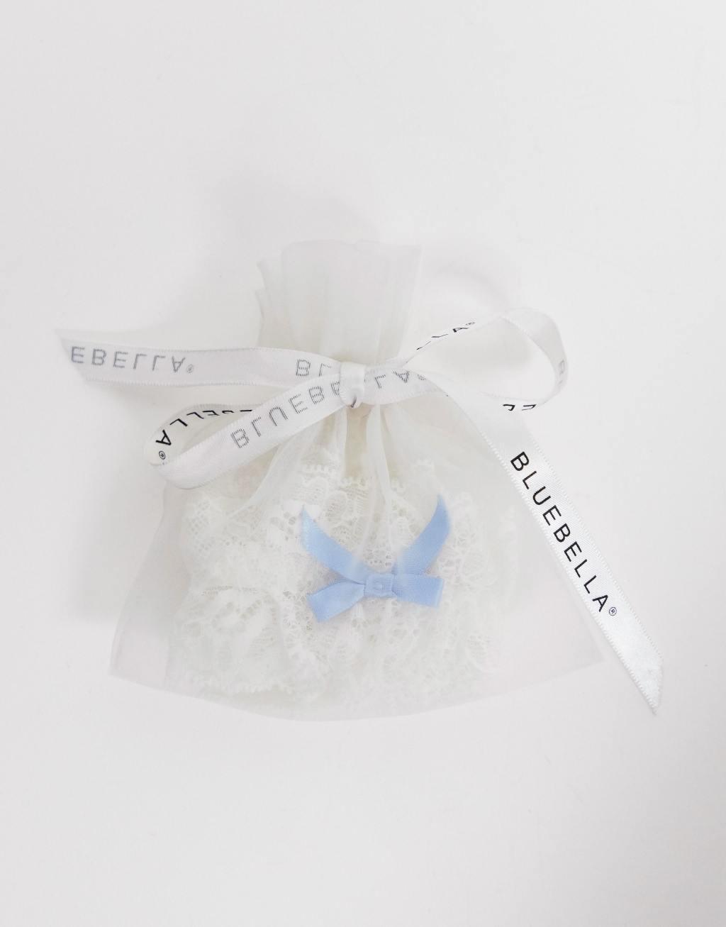 Bluebella bridal garter in a bag in white / blue Product Image