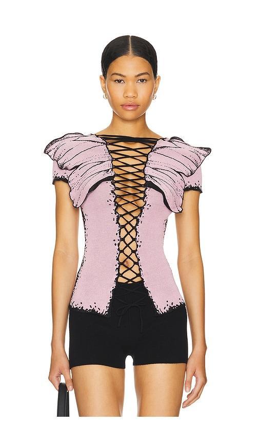 Lace Up Butterfly Vest Product Image