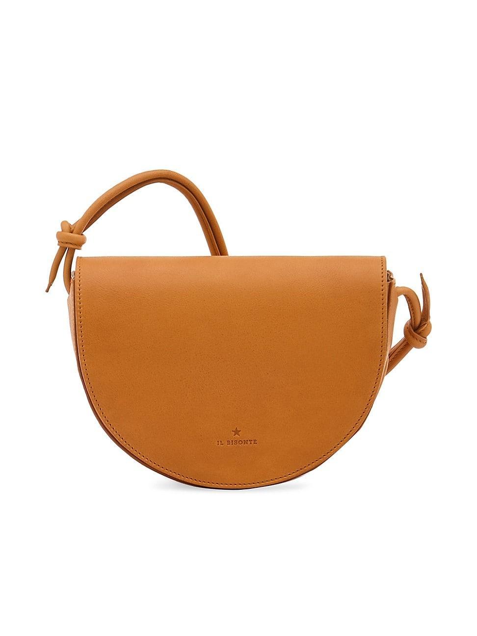 Womens Modulo Leather Saddle Crossbody Bag Product Image