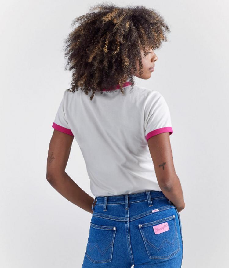 Wrangler® X Barbie™ Ladies Ringer T-Shirt Product Image