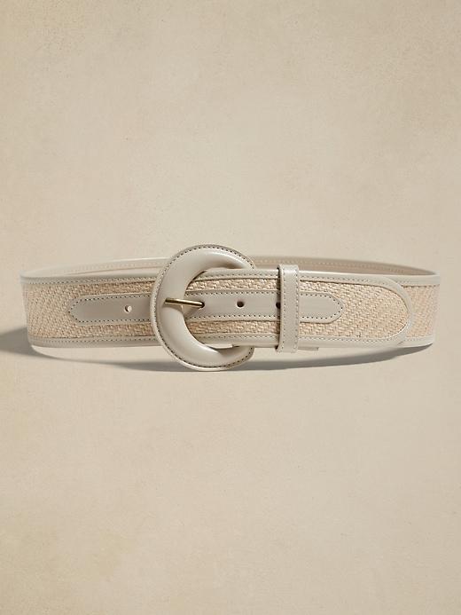 Riviera Linen + Leather Belt Product Image