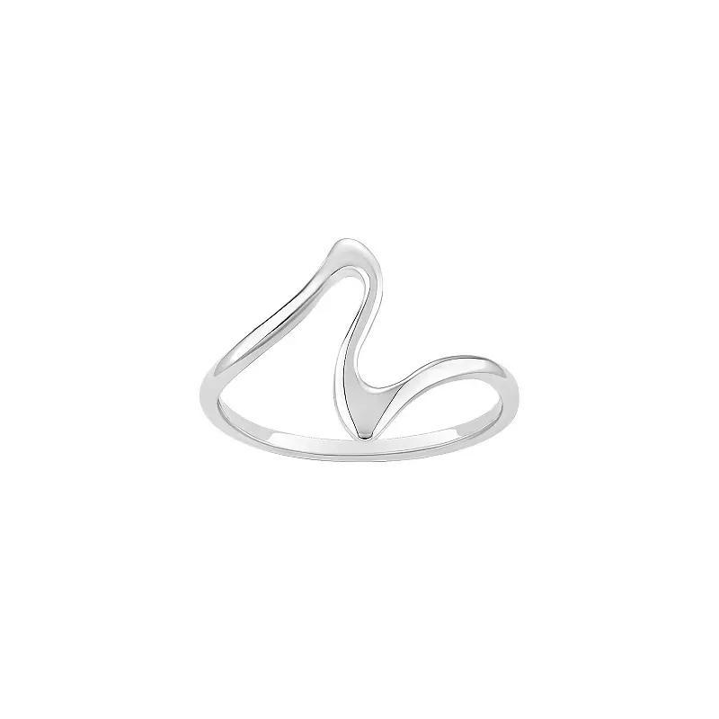 PRIMROSE Sterling Silver Polished Swirl Band Ring, Womens Product Image