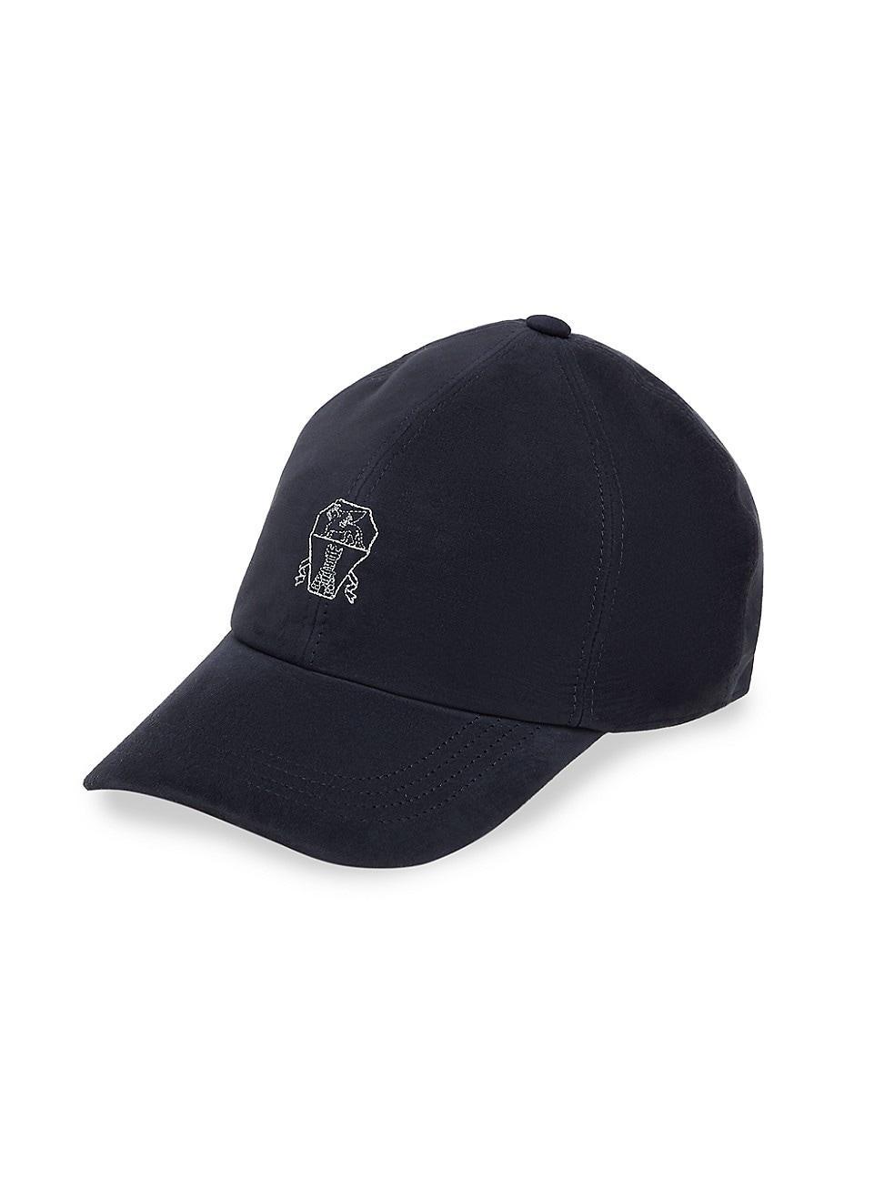 Mens Lightweight Suede Baseball Cap with Embroidered Logo Product Image