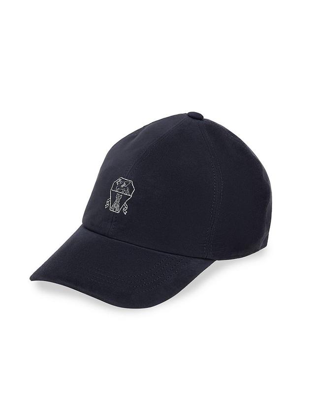 Mens Lightweight Suede Baseball Cap With Embroidered Logo Product Image