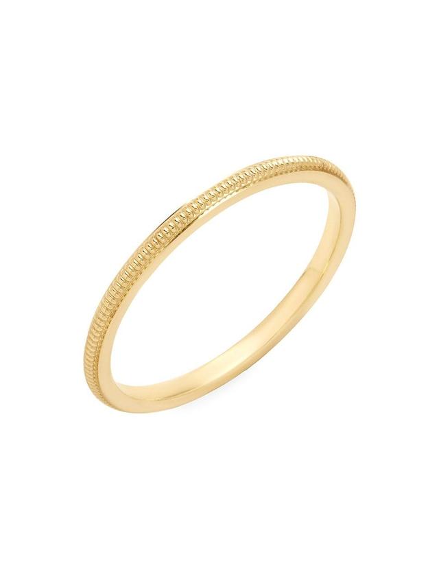 Womens Iris 14K Gold Textured Band Ring Product Image