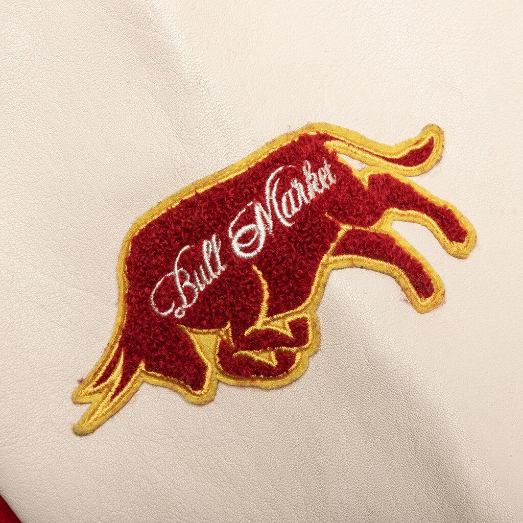 Bull Varsity Jacket - Red/Cream Male Product Image