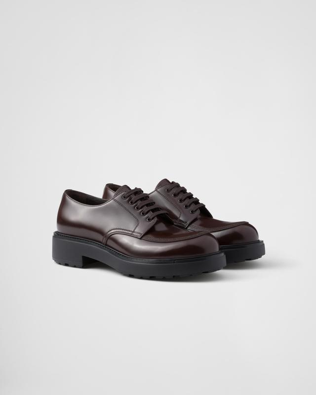 Brushed leather derby shoes Product Image