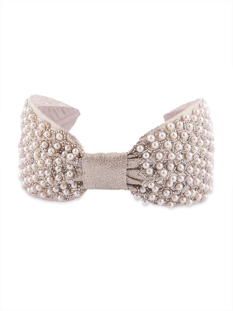 Womens Beaded Metallic Knotted Headband Product Image