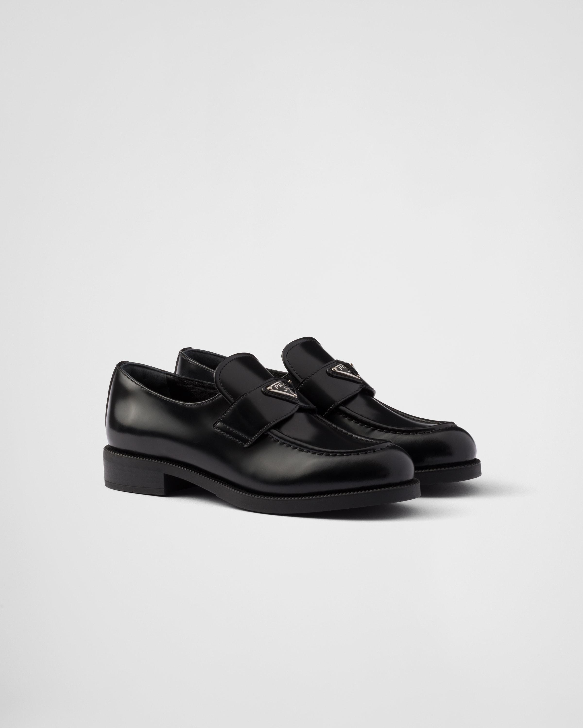 Brushed leather loafers Product Image