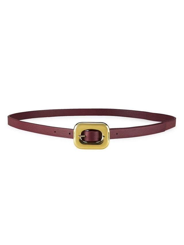 Womens Slim Leather Belt Product Image