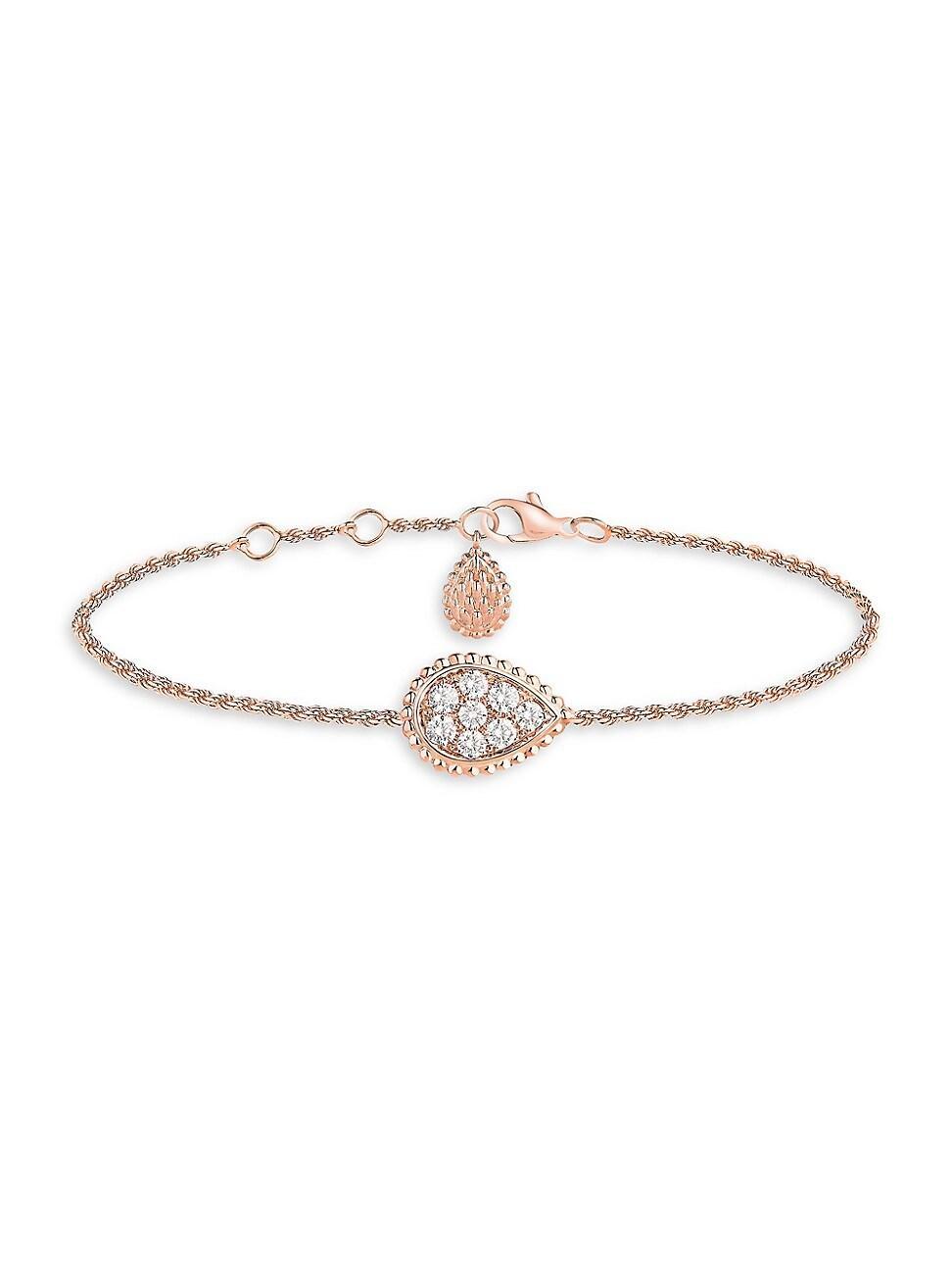 Womens Serpent Bohme 18K Rose Gold & Diamond Bracelet Product Image