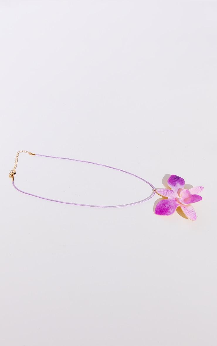 Purple Ombre Flower String Necklace Product Image