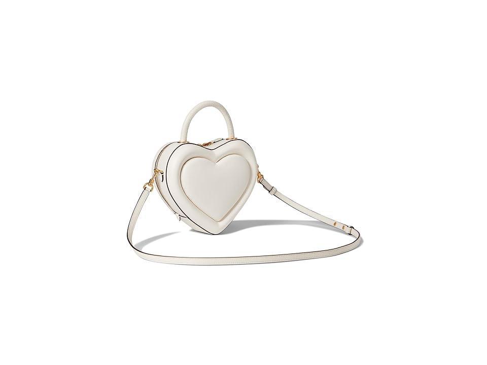 Kate Spade New York Pitter Patter Smooth Leather 3-D Heart Crossbody (Cream) Handbags Product Image