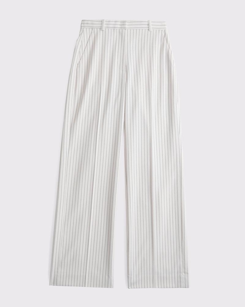 A&F Sloane High Rise Tailored Wide Leg Pant Product Image