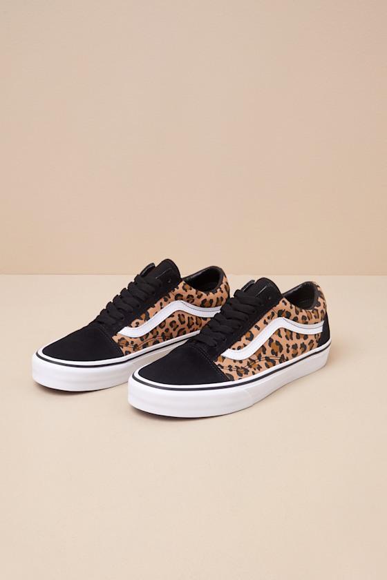 Old Skool Animalier Black Suede Lace-Up Sneakers Product Image