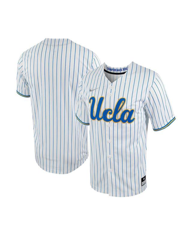 Mens Nike /Blue UCLA Bruins Pinstripe Replica Full-Button Baseball Jersey Product Image