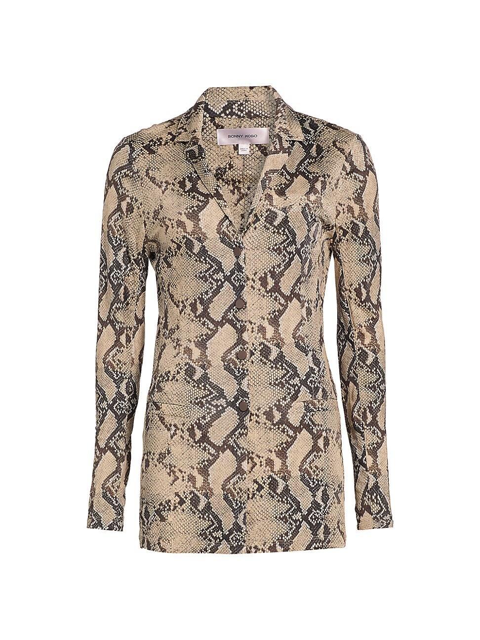 Womens Zena Snake-Print Shirt Product Image