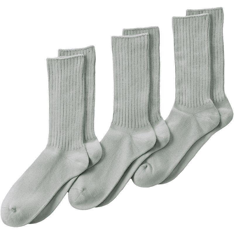 Mens Lands End Crew Socks 3-Pack Product Image