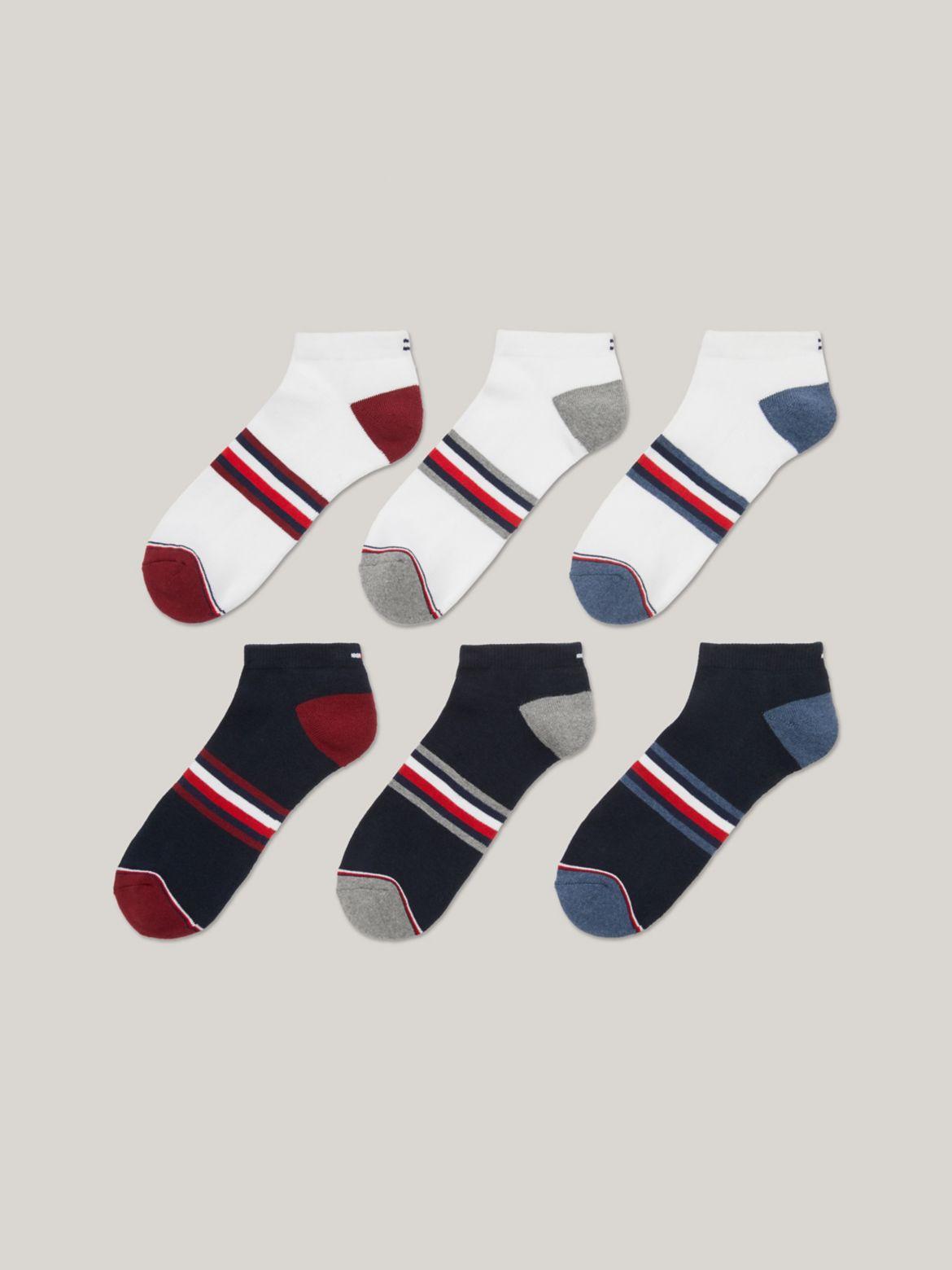 Tommy Hilfiger Men's Signature Stripe Ankle Sock 6-Pack Product Image