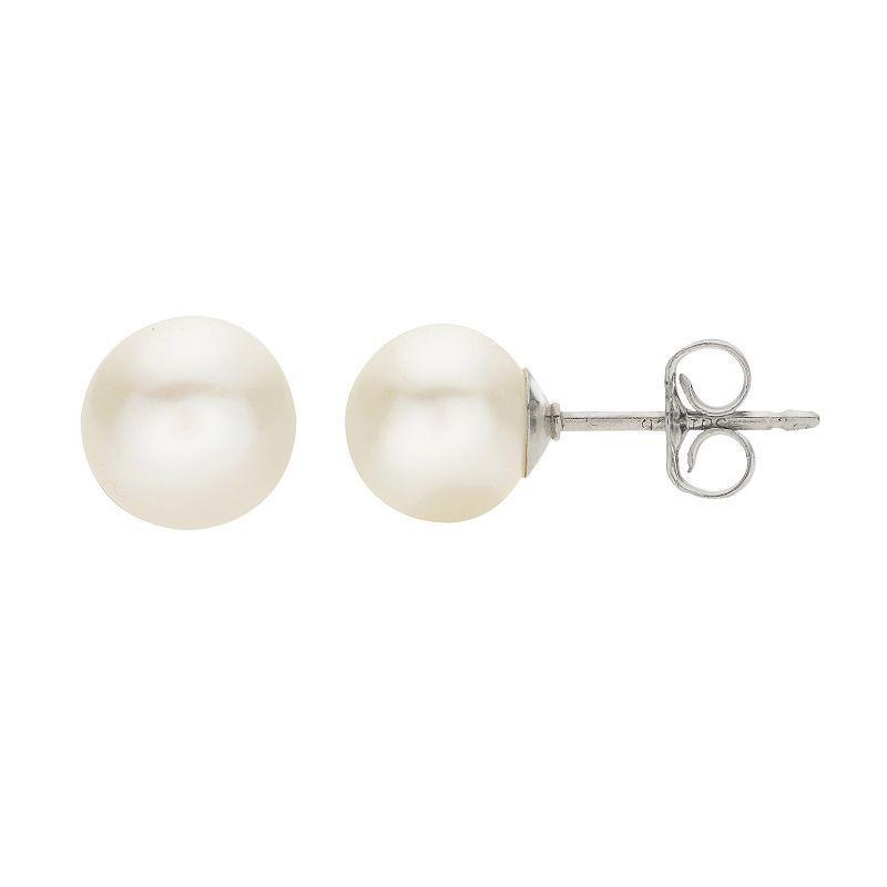 PearLustre by Imperial Freshwater Cultured Pearl Stud Earrings - 8 mm, Womens, Sterling Product Image