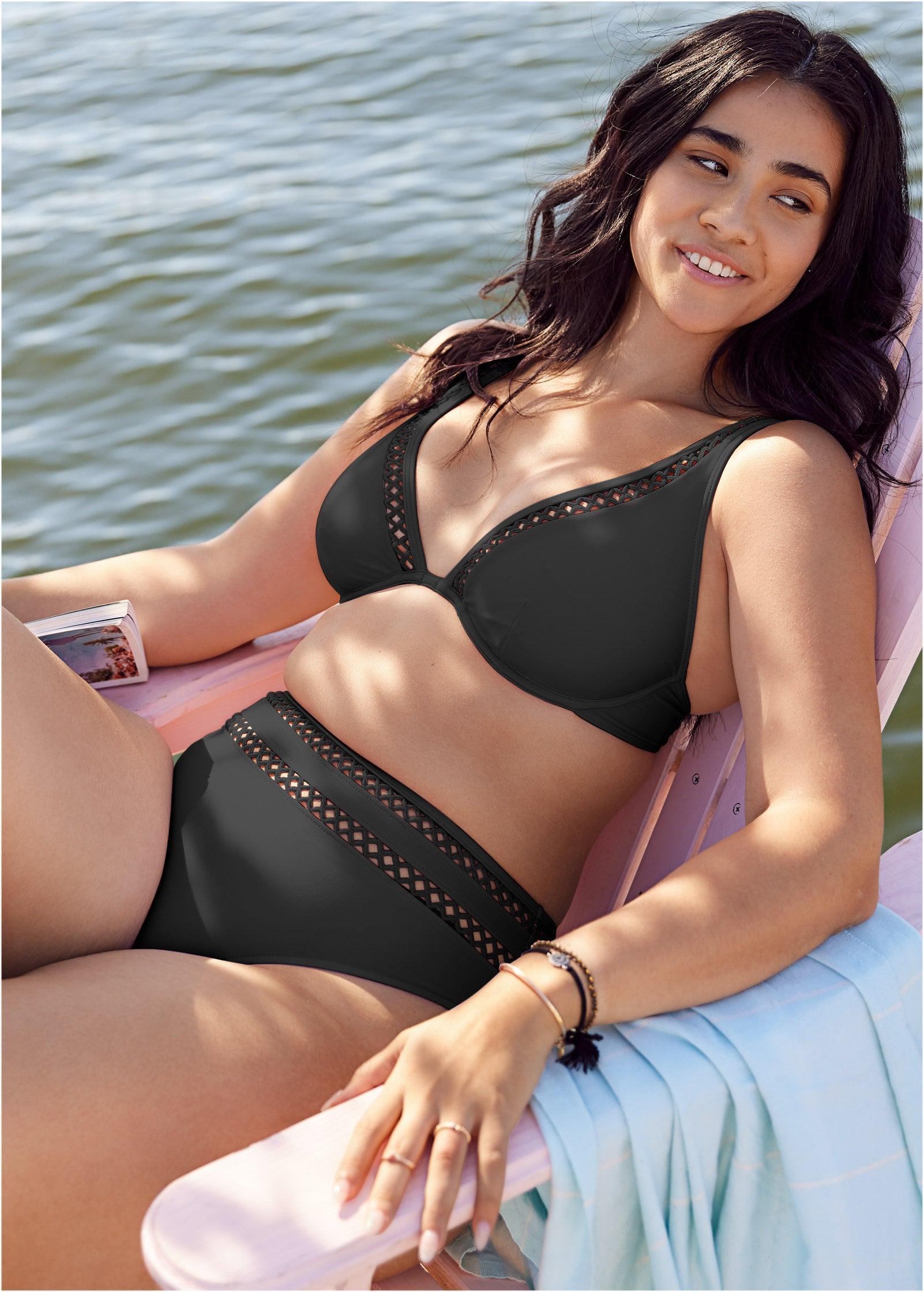 Underwire Swim Top - Black Beauty Product Image