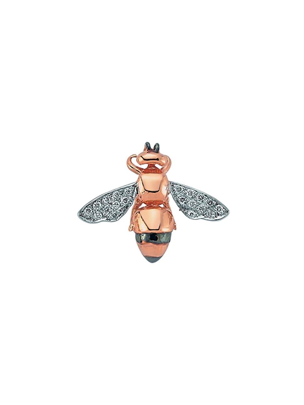 Womens Honey Bee 14K Rose Gold & Diamond Single Earring Product Image