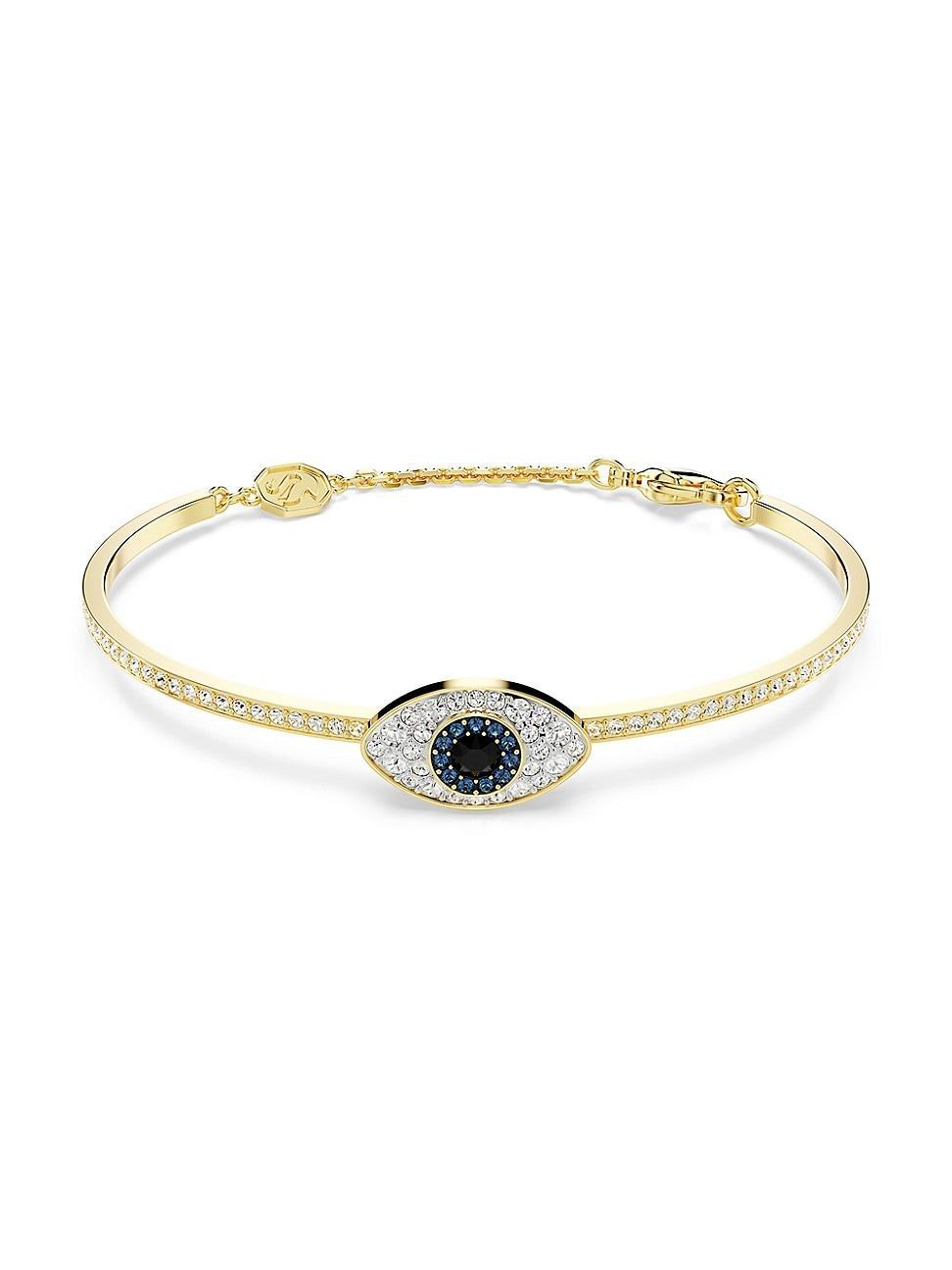 Womens Symbolica Evil Eye Goldtone & Crystal Bangle Product Image