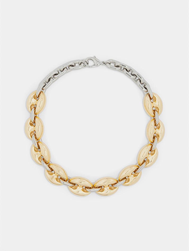 Eight Chunky Gold/Silver Eight Necklace Product Image