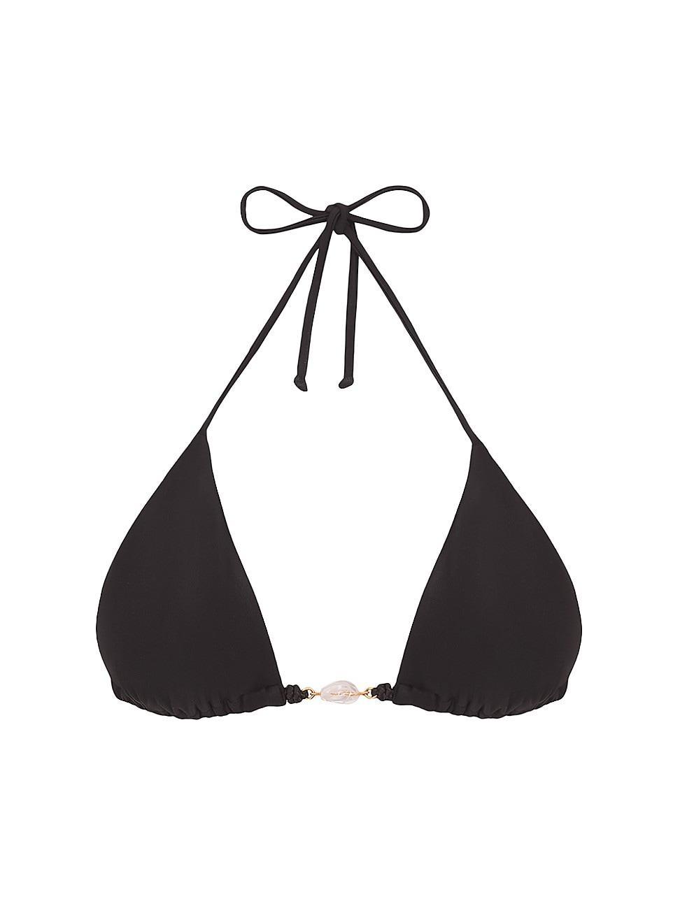 Womens Solid Ivy Triangle Bikini Top Product Image