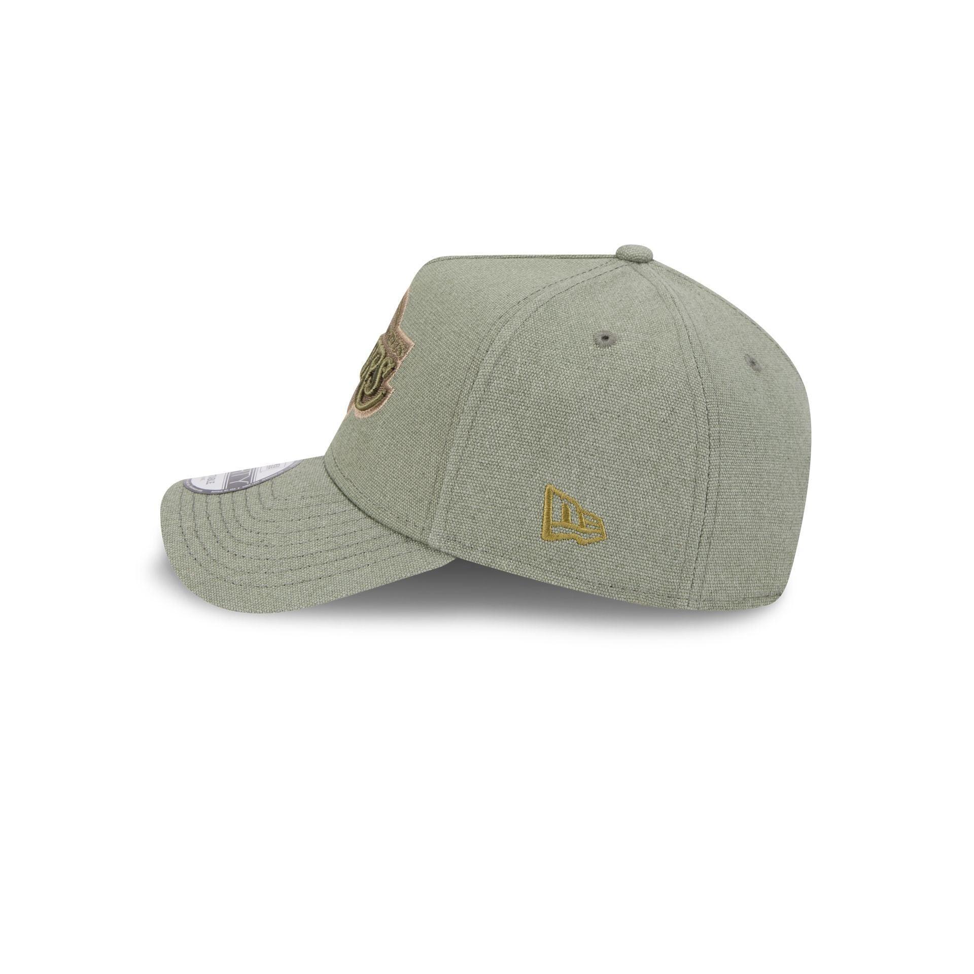 Los Angeles Lakers Logo Essentials Olive 9FORTY A-Frame Snapback Hat Male Product Image