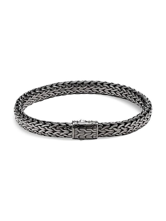 John Hardy Mens Classic Chain Black Rhodium Plate Bracelet Product Image