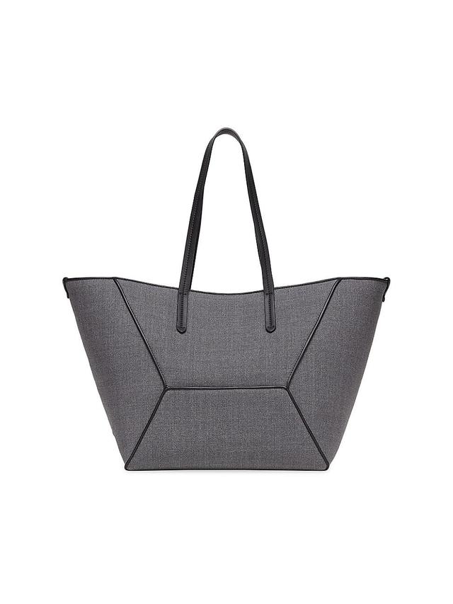 Womens Virgin Wool Canvas Shopper Bag with Monili Product Image